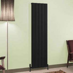 Eastbrook Tordino Matt Black Aluminium Designer Radiator 1800 x 470mm