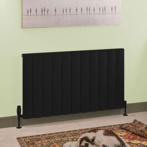 Eastbrook Tordino Matt Black Aluminium Designer Radiator 600 x 1040mm