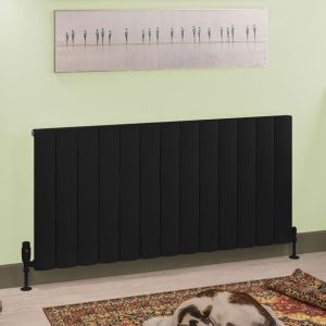 Eastbrook Tordino Matt Black Aluminium Designer Radiator 600 x 1230mm