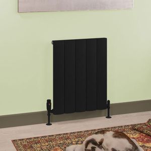 Eastbrook Tordino Matt Black Aluminium Designer Radiator 600 x 470mm