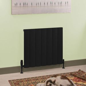 Eastbrook Tordino Matt Black Aluminium Designer Radiator 600 x 660mm