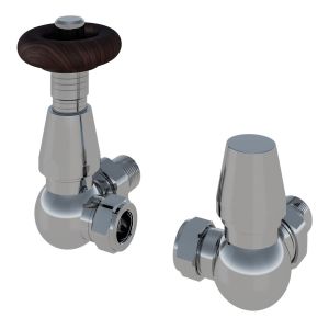 Eastbrook Traditional Chrome Corner Thermostatic Radiator Valves