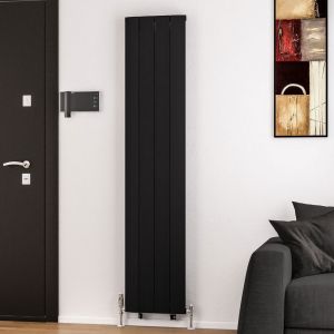 Eastbrook Trent Matt Black Aluminium Designer Radiator 1800 x 375mm