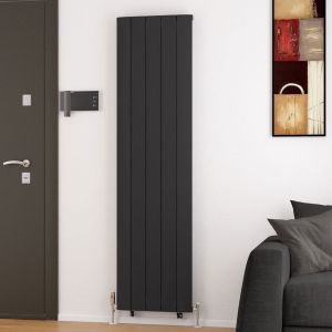 Eastbrook Trent Matt Black Aluminium Designer Radiator 1800 x 470mm