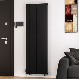 Eastbrook Trent Matt Black Aluminium Designer Radiator 1800 x 565mm