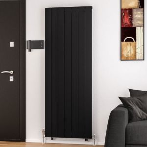 Eastbrook Trent Matt Black Aluminium Designer Radiator 1800 x 660mm