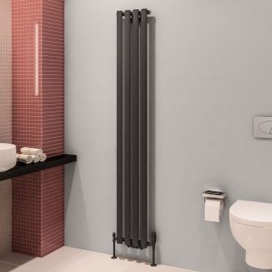 Eastbrook Tunstall Matt Anthracite Steel Designer Radiator 1800 x 280mm