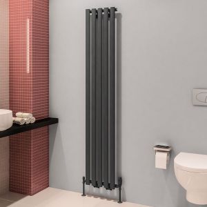 Eastbrook Tunstall Matt Anthracite Steel Designer Radiator 1800 x 350mm