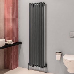 Eastbrook Tunstall Matt Anthracite Steel Designer Radiator 1800 x 490mm