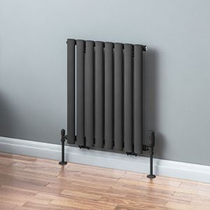 Eastbrook Tunstall Matt Anthracite Steel Designer Radiator 600 x 471mm