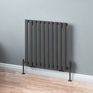 Eastbrook Tunstall Matt Anthracite Steel Designer Radiator 600 x 589mm