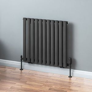 Eastbrook Tunstall Matt Anthracite Steel Designer Radiator 600 x 648mm