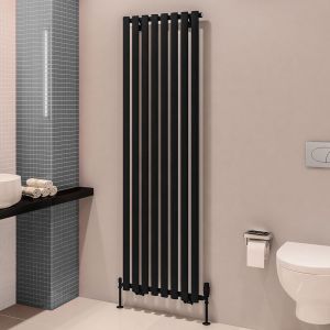 Eastbrook Tunstall Matt Black Steel Designer Radiator 1800 x 560mm