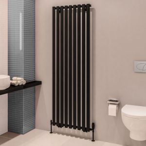 Eastbrook Tunstall Matt Black Steel Designer Radiator 1800 x 630mm