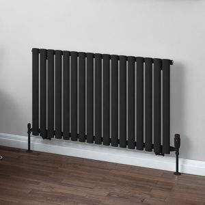 Eastbrook Tunstall Matt Black Steel Designer Radiator 600 x 1002mm