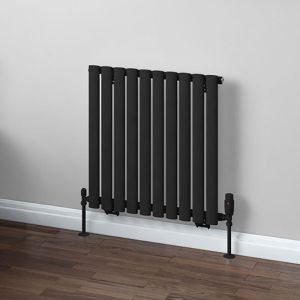 Eastbrook Tunstall Matt Black Steel Designer Radiator 600 x 589mm