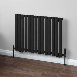 Eastbrook Tunstall Matt Black Steel Designer Radiator 600 x 825mm