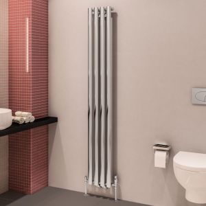 Eastbrook Tunstall Chrome Steel Designer Radiator 1800 x 280mm