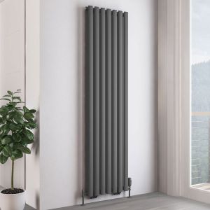 Eastbrook Tunstall Double Matt Anthracite Steel Designer Radiator 1800 x 490mm