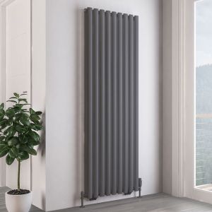 Eastbrook Tunstall Double Matt Anthracite Steel Designer Radiator 1800 x 630mm