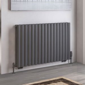 Eastbrook Tunstall Double Matt Anthracite Steel Designer Radiator 600 x 1002mm