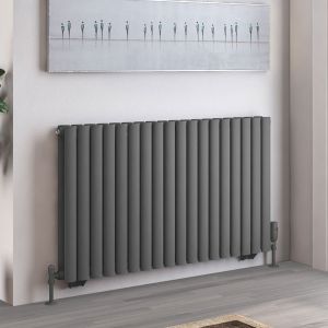 Eastbrook Tunstall Double Matt Anthracite Steel Designer Radiator 600 x 1061mm