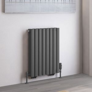 Eastbrook Tunstall Double Matt Anthracite Steel Designer Radiator 600 x 471mm