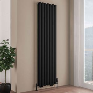 Eastbrook Tunstall Double Matt Black Steel Designer Radiator 1800 x 490mm