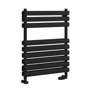 Eastbrook Tunstall Double Matt Black Designer Towel Rail 800 x 600mm