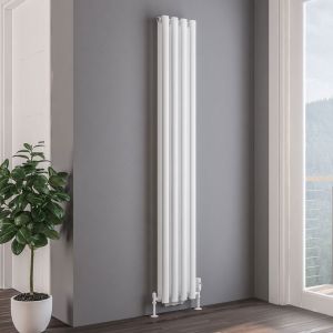 Eastbrook Tunstall Double Matt White Steel Designer Radiator 1800 x 280mm