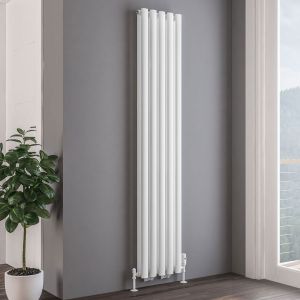 Eastbrook Tunstall Double Matt White Steel Designer Radiator 1800 x 350mm