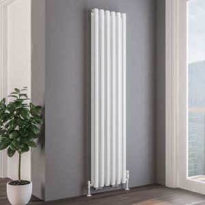 Eastbrook Tunstall Double Matt White Steel Designer Radiator 1800 x 420mm