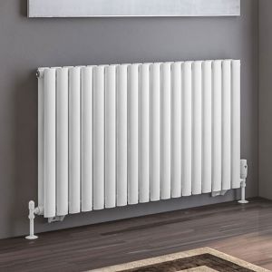 Eastbrook Tunstall Double Matt White Steel Designer Radiator 600 x 1061mm