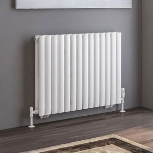 Eastbrook Tunstall Double Matt White Steel Designer Radiator 600 x 825mm