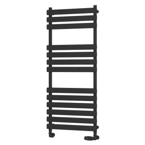 Eastbrook Tunstall Matt Black Designer Towel Rail 1200 x 500mm