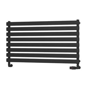 Eastbrook Tunstall Matt Black Horizontal Designer Towel Rail 560 x 1000mm