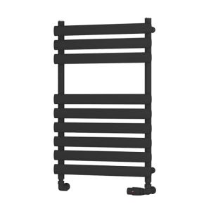 Eastbrook Tunstall Matt Black Designer Towel Rail 800 x 500mm