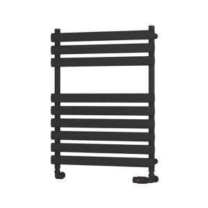 Eastbrook Tunstall Matt Black Designer Towel Rail 800 x 600mm