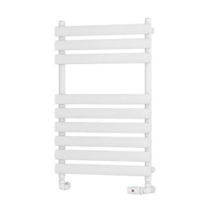 Eastbrook Tunstall Matt White Designer Towel Rail 800 x 500mm