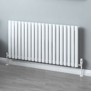 Eastbrook Tunstall Matt White Steel Designer Radiator 600 x 1179mm