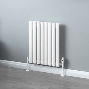 Eastbrook Tunstall Matt White Steel Designer Radiator 600 x 471mm