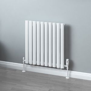 Eastbrook Tunstall Matt White Steel Designer Radiator 600 x 589mm