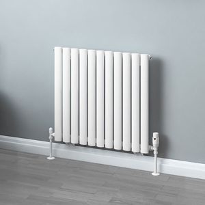 Eastbrook Tunstall Matt White Steel Designer Radiator 600 x 648mm