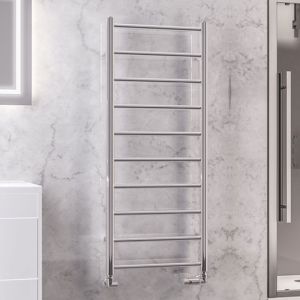 Eastbrook Tuscan Round Chrome Towel Rail 1200 x 500mm