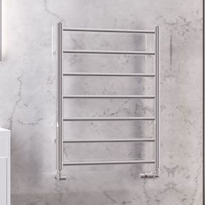 Eastbrook Tuscan Round Chrome Towel Rail 800 x 600mm