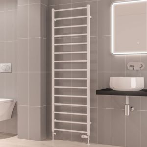 Eastbrook Tuscan Round Gloss White Towel Rail 1800 x 600mm