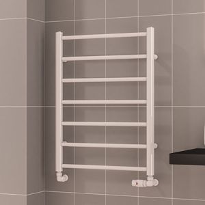 Eastbrook Tuscan Round Gloss White Towel Rail 800 x 600mm