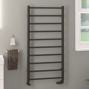 Eastbrook Tuscan Round Matt Anthracite Towel Rail 1200 x 600mm