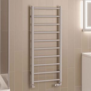 Eastbrook Tuscan Round Matt Grey Towel Rail 1200 x 500mm