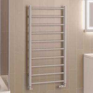 Eastbrook Tuscan Round Matt Grey Towel Rail 1200 x 600mm